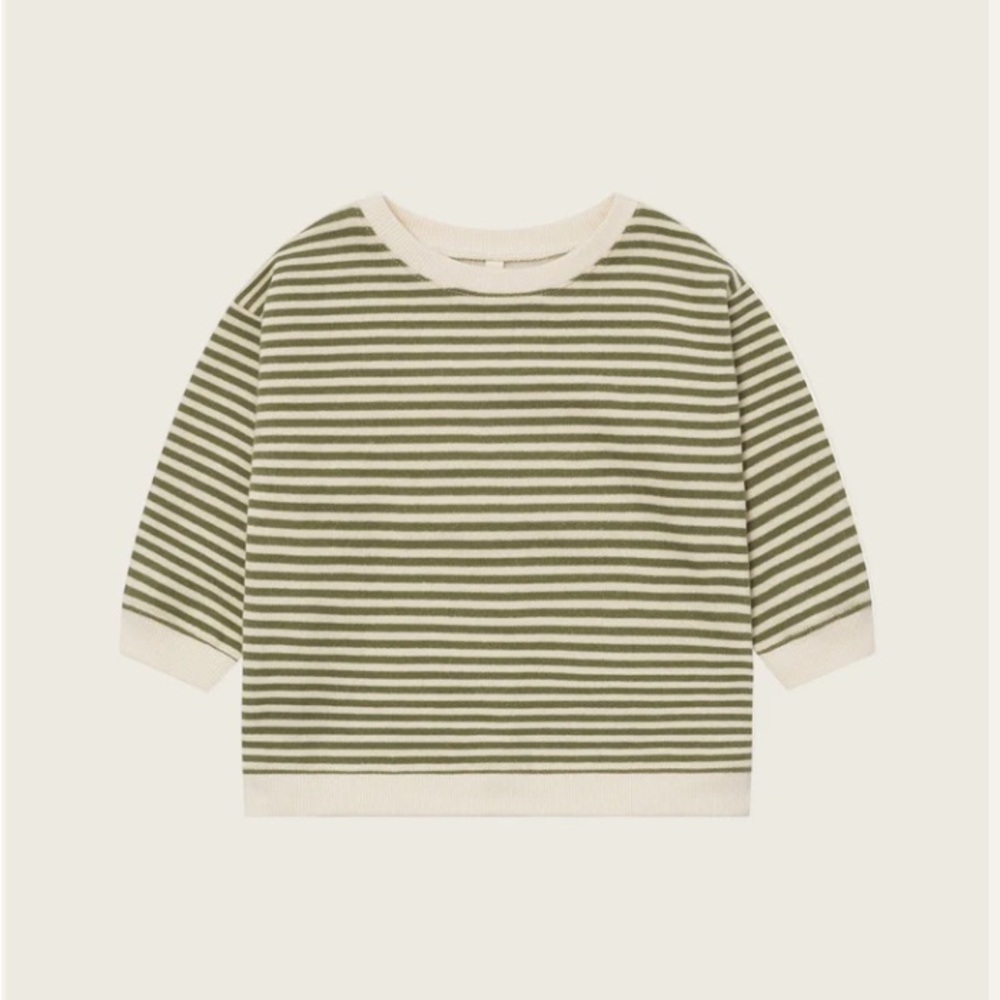 Organic Zoo Classic Striped Sweatshirt Sz 1-2Y